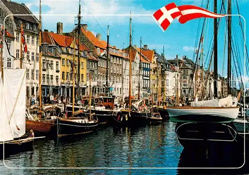 AK / Ansichtskarte 73848724 Nyhavn_Kopenhagen_Kjoebenhavn_DK Alte Segelboote 
