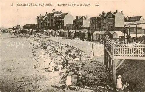 AK / Ansichtskarte  Courseulles-sur-Mer_14_Calvados Terrasse du Bar et la Plage 