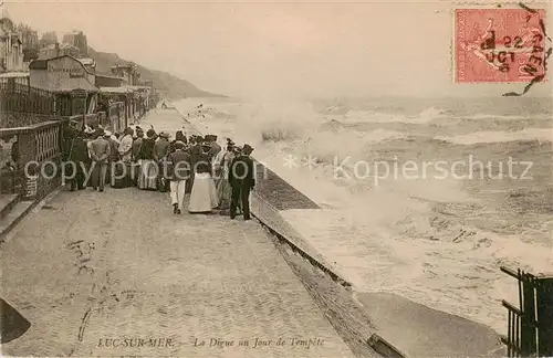 AK / Ansichtskarte  Luc-sur-Mer_14_Calvados La Digue un Jour de Tempete 