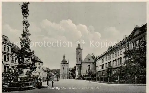 AK / Ansichtskarte  Bad_Teplitz-Schoenau_Teplice_CZ Schlossplatz 