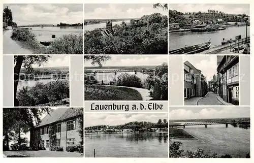 AK / Ansichtskarte 73848842 Lauenburg_Elbe Panorama Elbepartien Teilansichten Lauenburg Elbe