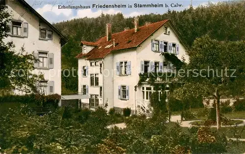 AK / Ansichtskarte  Stammheim_Calw Erholungshaus Friedensheim Stammheim Calw