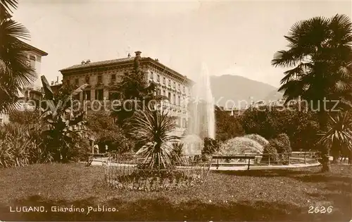 AK / Ansichtskarte  Lugano_Lago_di_Lugano_TI Giardino Publico 