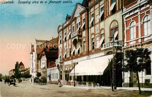 AK / Ansichtskarte  Szolnok_HU Szapary ulca es a Nemzeti szallo 