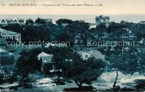 AK / Ansichtskarte  Soulac-sur-Mer_33_Gironde Panorama des Villas vue vers l'Ocean 