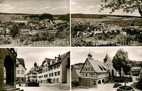 AK / Ansichtskarte  Haiterbach Panorama Marktplatz Brunnen Fachwerkhaus Haiterbach