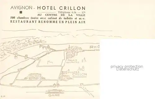 AK / Ansichtskarte  Avignon_84_Vaucluse Hotel Crillon au centre de la ville 