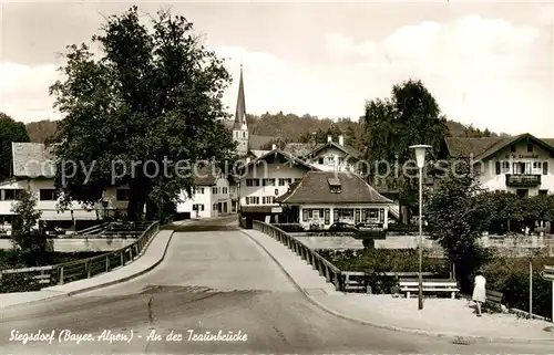 AK / Ansichtskarte  Siegsdorf__Oberbayern An der Traunbruecke 