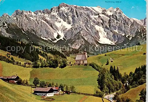 AK / Ansichtskarte  Dienten_Hochkoenig_AT Panorama mit Kirche 