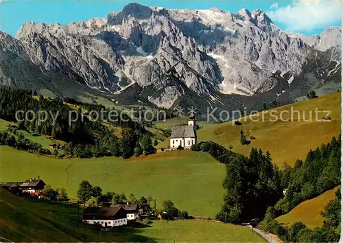 AK / Ansichtskarte  Dienten_Hochkoenig_AT Panorama mit Bergkirchlein 