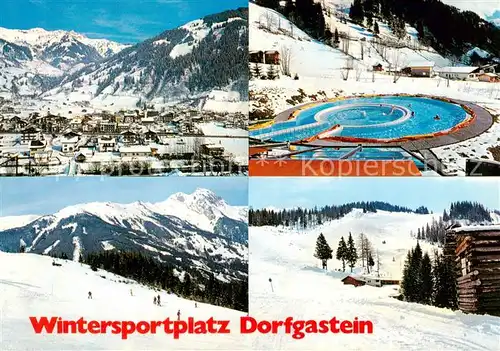 AK / Ansichtskarte 73849011 Dorfgastein_AT Panorama Freibad Skipisten 