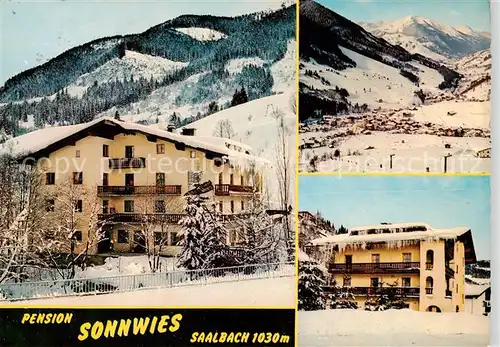 AK / Ansichtskarte  Saalbach_-Hinterglemm_AT Pension Sonnwies Panorama 