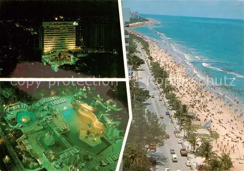 AK / Ansichtskarte 73849063 Recife_Brasil Mar Hotel bei Nacht Strandpartie 