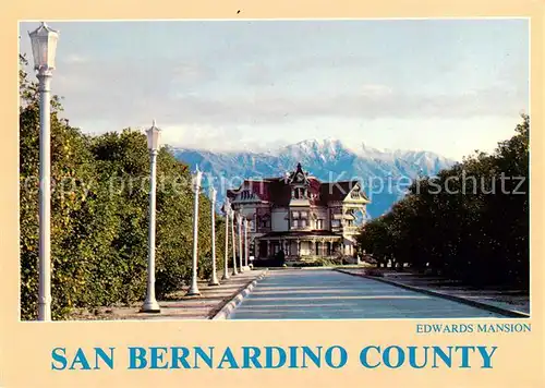 AK / Ansichtskarte 73849073 San_Bernardino_California_USA Edwards Mansion 