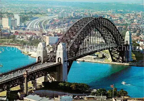 AK / Ansichtskarte 73849080 Sydney__NSW_Australia Harbour Bridge with view of Express Way and North Shore 