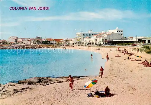 AK / Ansichtskarte  Colonia_Sant_Jordi Strandpartie Colonia_Sant_Jordi