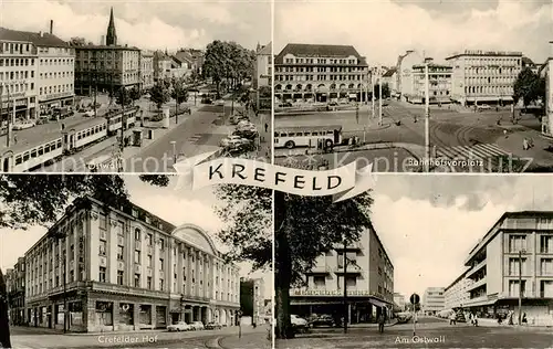 AK / Ansichtskarte  Krefeld_Crefeld Ostwall Bahnhofsvorplatz Crefelder Hof Am Ostwall 