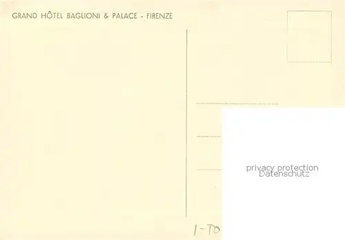 AK / Ansichtskarte 73849171 Firenze_Florenz Grand Hotel Baglioni e Palace 