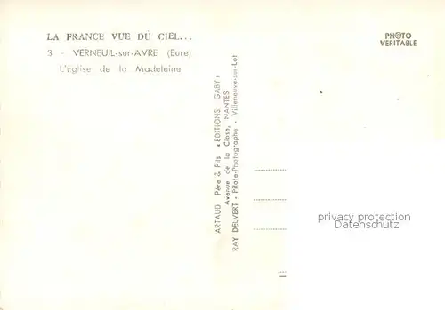 AK / Ansichtskarte  Verneuil_-sur-Avre_27_Eure Eglise de la Madeleine Vue aerienne 