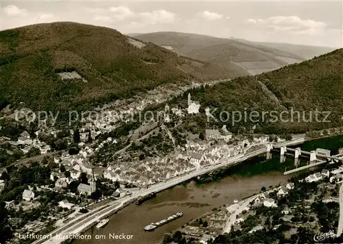 AK / Ansichtskarte  Hirschhorn_Neckar Fliegeraufnahme Hirschhorn Neckar