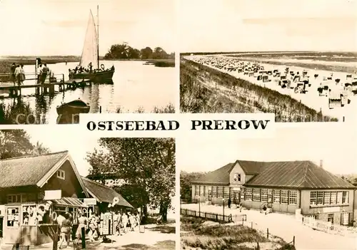 AK / Ansichtskarte  Prerow_Ostseebad Anleger Strand Dorfpartie  Prerow_Ostseebad