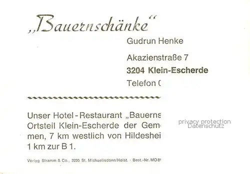 AK / Ansichtskarte 73849304 Klein_Escherde Bauernschaenke Hotel Restaurant Klein_Escherde