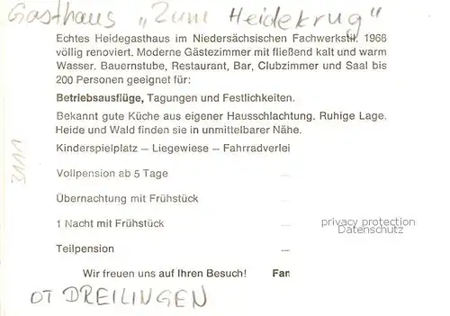 AK / Ansichtskarte 73849309 Dreilingen Gasthaus Zum Heidekrug Gastraeume Bar Dreilingen