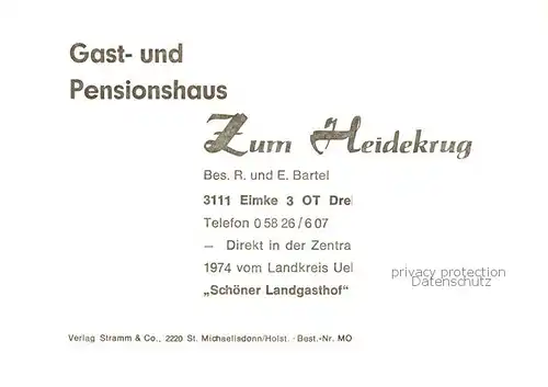 AK / Ansichtskarte 73849310 Dreilingen Gast und Pensionshaus Zum Heidekrug Dreilingen