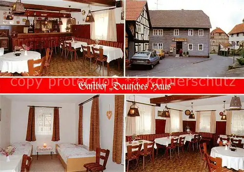 AK / Ansichtskarte  Neu-Eichenberg Gasthof Deutsches Haus Gastraeume Zimmer Neu-Eichenberg