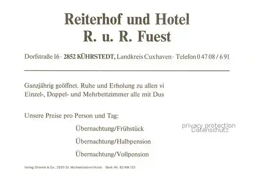 AK / Ansichtskarte  Kuehrstedt Reiterhof Fuest Gaststube Bar Zimmer Reitplatz Kuehrstedt