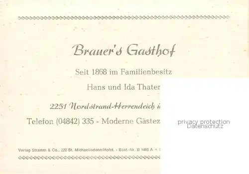 AK / Ansichtskarte  Herrendeich Brauers Gasthof Gaststube Herrendeich