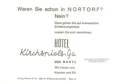 AK / Ansichtskarte 73849359 Nortorf_Neumuenster Hotel Kirchspiels Gasthaus Nortorf_Neumuenster