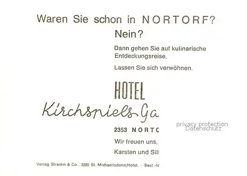 AK / Ansichtskarte  Nortorf_Neumuenster Hotel Kirchspiels Gasthaus Nortorf_Neumuenster