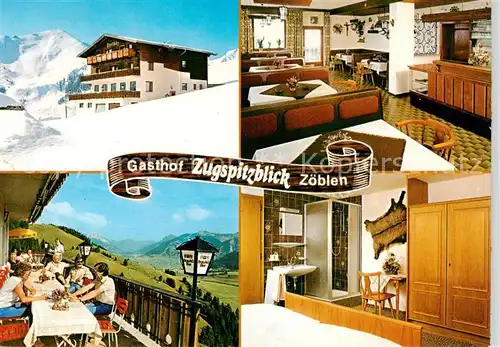 AK / Ansichtskarte  Zoeblen Gasthof Zugspitzblick Gaststube Terrasse Zoeblen