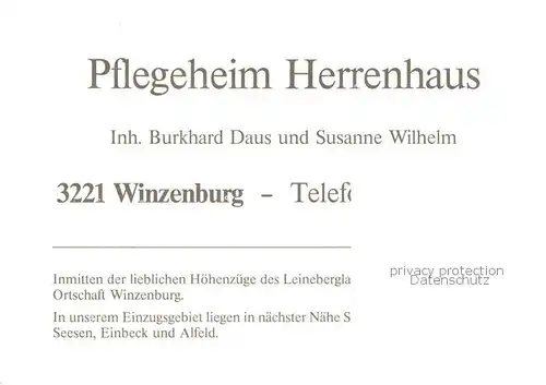 AK / Ansichtskarte  Winzenburg Pflegeheim Herrenhaus Winzenburg