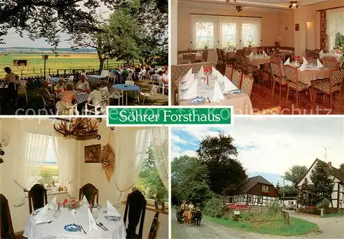 AK / Ansichtskarte  Soehre Soehrer Forsthaus Gaststube Terrasse Soehre