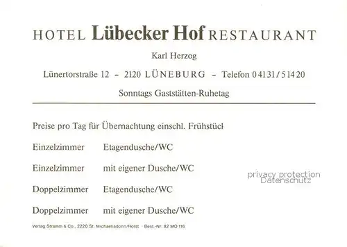  Lueneburg Hotel Luebecker Hof Lueneburg