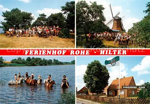  Hilter_Ems Ferienhof Rohe Reitstall Ausritt ans Wasser Windmuehle Hilter_Ems