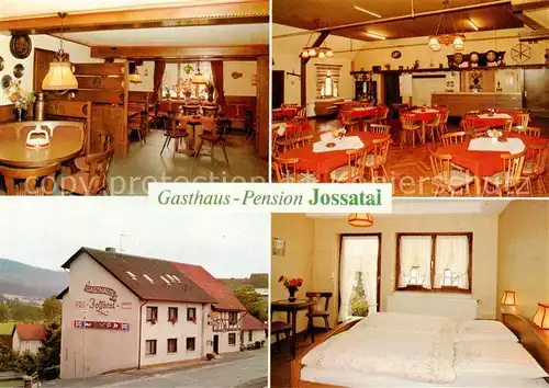 AK / Ansichtskarte  Oberjossa Gasthaus Pension Jossatal Gastraum Fremdenzimmer Oberjossa