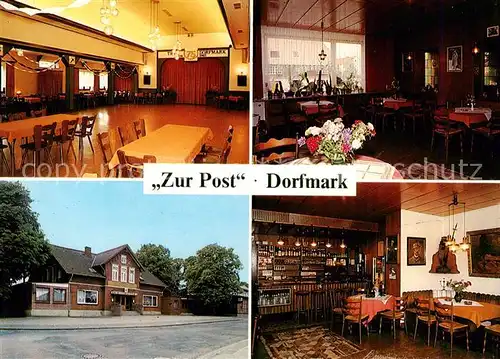 AK / Ansichtskarte 73849447 Dorfmark_Bad_Fallingbostel Gasthaus Zur Post Gastraum Festsaal 