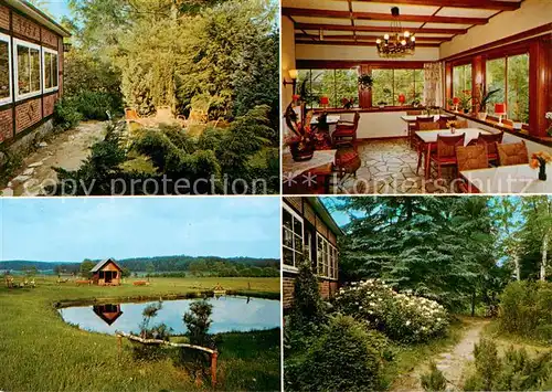 AK / Ansichtskarte  Duebbekold Waldpension Schoenblick Teich Landschaft Duebbekold