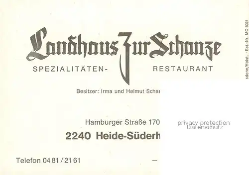 AK / Ansichtskarte 73849455 Suederholm Landhaus zur Schanze Restaurant Festsaal Suederholm