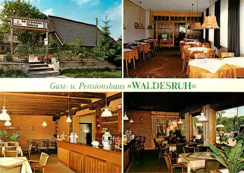 AK / Ansichtskarte 73849456 Tiessau Gasthaus Pension Waldesruh Gastraum Tiessau