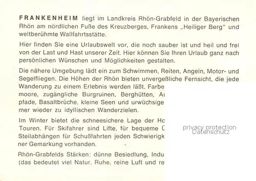 AK / Ansichtskarte  Frankenheim_Unterfranken Gasthof Heide Frankenheim Unterfranken