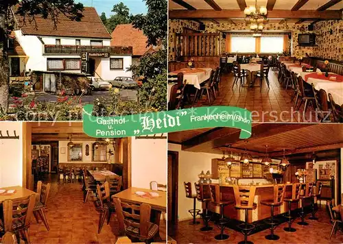 AK / Ansichtskarte  Frankenheim_Unterfranken Gasthof Pension Heide Gastraum Frankenheim Unterfranken