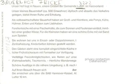 AK / Ansichtskarte  Nauen_Niedersachsen Urlaub auf dem Bauernhof Pferde Ortsmotiv Nauen Niedersachsen