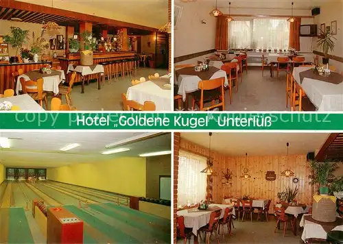 AK / Ansichtskarte 73849519 Unterluess Hotel Goldene Kugel Restaurant Kegelbahn Unterluess