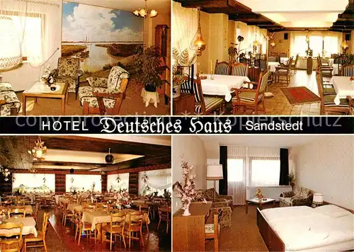 AK / Ansichtskarte 73849532 Sandstedt Hotel Deutsches Haus Restaurant Fremdenzimmer Sandstedt