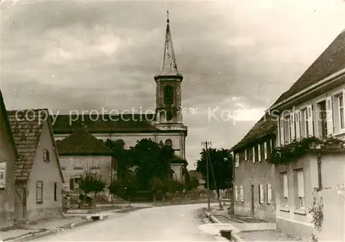 AK / Ansichtskarte  Oberhergheim Strassenpartie mit Kirche Oberhergheim