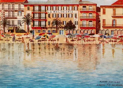 AK / Ansichtskarte  Alassio_Liguria_IT Albergo La Balnearia 